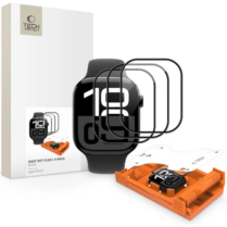 Hybrid Glass Apple Watch SE/6/5/4 (40mm) Tech-Protect Easy Set Flex+ Αντιχαρακτικό Υβριδικό Γυαλί Προστασίας Οθόνης 3 Τεμάχια - Black (5906302336128)