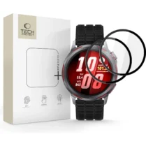 Hybrid Glass Huawei Watch GT Runner 2 Tech-Protect Flex+ Αντιχαρακτικό Υβριδικό Γυαλί Προστασίας Οθόνης 2 Τεμάχια - Black (5906302339792)