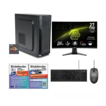 Infinity Gear Alpha R5 Max Rev.B1 & MSI MAG 27C6X 27" FHD VA 250Hz (OC) Curved & Logik Desktop Black & Antivirus Bitdefender Total Security
