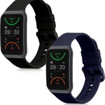 KW Λουράκι Σιλικόνης Oppo Band 2 - 2 Τεμάχια - Black / Dark Blue (59856.02)