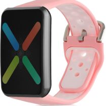 KW Λουράκι Σιλικόνης Oppo Watch Free - Grapefruit Pink / White (58878.02)