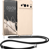 KWmobile Matte Θήκη Σιλικόνης με Λουράκι Λαιμού Google Pixel 8 Pro - Cream (61868.16)