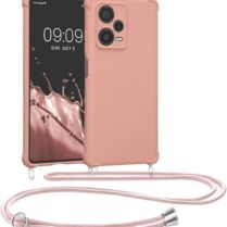KWmobile Matte Θήκη Σιλικόνης με Λουράκι Λαιμού Xiaomi Redmi Note 12 Pro Plus - Mother Of Pearl (60720.154)