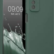 KWmobile Soft Flexible Rubber Cover - Θήκη Σιλικόνης Motorola Moto G42 με Πλαίσιο Κάμερας - Forest Green (59185.166)