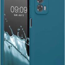 KWmobile Soft Flexible Rubber Cover - Θήκη Σιλικόνης Motorola Moto G73 με Πλαίσιο Κάμερας - Petrol (60831.78)