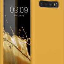 KWmobile Soft Flexible Rubber Cover - Θήκη Σιλικόνης Samsung Galaxy S10 - Mango (47732.191)
