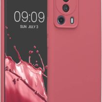 KWmobile Soft Flexible Rubber Cover - Θήκη Σιλικόνης Xiaomi 13 Lite με Πλαίσιο Κάμερας - Dark Rose (61166.167)