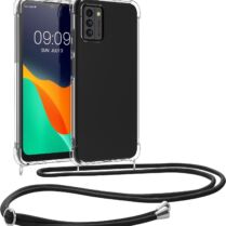 KWmobile Διάφανη Θήκη Σιλικόνης με Λουράκι Λαιμού - Nokia G22 - Black / Transparent (61196.03)