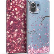 KWmobile Θήκη Σιλικόνης Xiaomi Mi 11 - Cherry Blossoms / Light Pink / Dark Brown / Transparent (54190.01)