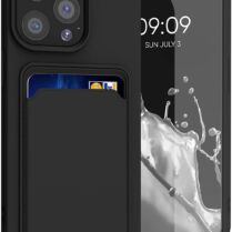 KWmobile Θήκη Σιλικόνης με Υποδοχή για Κάρτα - Apple iPhone 13 Pro - Black (55969.01)