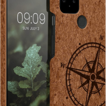 KWmobile Σκληρή Θήκη Google Pixel 5 - Light Brown Cork / Navigational Compass (60974.01)