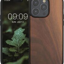 KWmobile Σκληρή Ξύλινη Θήκη με TPU Bumper - Apple iPhone 15 Pro Max - Walnut / Dark Brown (62010.18)