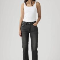 Levi's® γυναικείο ψηλόμεσο τζιν παντελόνι cropped πεντάτσεπο Straight Fit "501® Original" - 362000393 Μαύρο Levi's® γυναικείο ψηλόμεσο τζιν παντελόνι cropped πεντάτσεπο Straight Fit "501® Original" - 362000393 Μαύρο