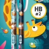 Maped Jungle Fever Μολύβι HB Με Γόμα & Οδηγό Εργονομίας 2Τμχ (851819)