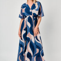 Maxi Φόρεμα Με Εμπριμέ Print Σε Μπλε Χρώμα Μπλε Dress Up