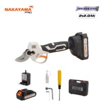 NAKAYAMA EC1250 Ψαλίδι Κλάδου Μπαταρίας 21V,Brushless,0-22/28mm,1kg 2x2Ah Li-Ion,Βαλίτσα 075035 NAKAYAMA