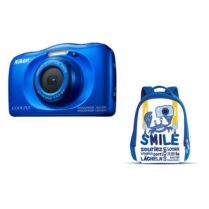 Nikon W100 Blue & Τσάντα Φωτογραφική Μηχανή Compact