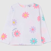 OVS βρεφική μακρυμάνικη μπλούζα με all-over flower print - 002219973 Λευκό