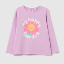 OVS βρεφική μακρυμάνικη μπλούζα με flower print - 002219968 Λιλά