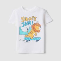 OVS βρεφικό T-shirt με print Regular Fit - 002564465 Λευκό