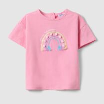 OVS βρεφικό T-shirt με print Regular Fit - 002576669 Ροζ