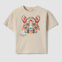 OVS βρεφικό T-shirt με print Regular Fit - 002686526 Μπεζ