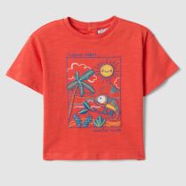 OVS βρεφικό T-shirt με print Regular Fit - 002686618 Κόκκινο