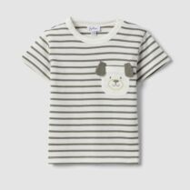 OVS βρεφικό T-shirt με ριγέ σχέδιο Regular Fit - 002656280 Λευκό