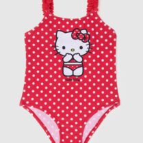 OVS βρεφικό μαγιό ολόσωμο με Hello Kitty print και πουά σχέδιο - 002259038 Κόκκινο