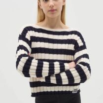 OVS παιδικό πουλόβερ ribbed με ριγέ σχέδιο Regular Fit - 002194461 Μπλε Σκούρο