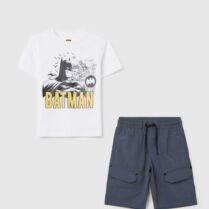 OVS παιδικό σετ T-shirt με βερμούδα Regular Fit (2 τεμάχια) - 002269512 Λευκό