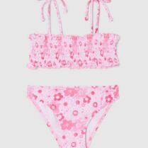 OVS παιδικό σετ μαγιό μπικίνι τοπ και σλιπ με floral print (2 τεμάχια) - 002616929 Ροζ