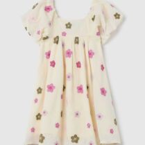 OVS παιδικό φόρεμα με floral print - 002264747 Κρέμ