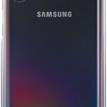 Official Samsung Gradation Cover - Ημιδιάφανη Σκληρή Θήκη Samsung Galaxy A70 - Black (EF-AA705CBEGWW)