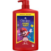 Old Spice Special Edition Super Mario Galaxy Movie 3in1 Shower Gel & Shampoo Ανδρικό Αφρόλουτρο - Σαμπουάν με Άρωμα Μεγάλης Διάρκειας από Άγριο Κίτρο, Τροπικά Φρούτα, Μανταρίνι & Βανίλια, με Αντλία σε Τυχαία Επιλογή Σχεδίου 1L