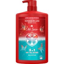 Old Spice Tomorrowland Special Edition Rockstar 3 in 1 Shower Gel & Shampoo Ανδρικό Αφρόλουτρο - Σαμπουάν με Άρωμα Μεγάλης Διάρκειας από Κίτρο, Έντονο Περγαμόντο & Τραγανό Μήλο σε Συνδυασμό με Ξυλώδεις Νότες, με Αντλία 1L