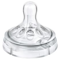 PHILIPS Avent Θηλή Σιλικόνης Αργής Ροής 2 Oπών 1m+ SCF042/27 2τμχ