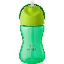 Philips Avent Bendy Straw Cup 12m+ Πράσινο Εύχρηστο Πλαστικό Κύπελο με Καλαμάκι για Δραστήρια Νήπια στη Φάση της Ανάπτυξης 300ml, Κωδ SCF798/01