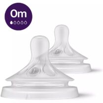 Philips Avent Natural Response Teat 0m+ Θηλή Σιλικόνης Ροής 1 Οπής 2 Τεμάχια, Κωδ SCY961/02