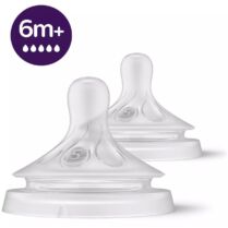 Philips Avent Natural Response Teat 6m+ Θηλή Σιλικόνης Ροής 5 Οπών 2 Τεμάχια, Κωδ SCY965/02
