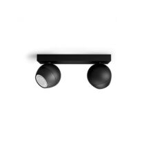 Philips Hue Buckram 2x5W 230V Black Φωτιστικό