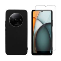 Redshield Xiaomi Redmi A3 Silicon Case & Glass Black Σετ - Θήκη Κινητου & Προστατευτικό Οθόνης
