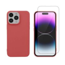Redshield iPhone 14 Pro Max TPU & Tempered Glass Red Θήκη Κινητού & Προστατευτικό Οθόνης