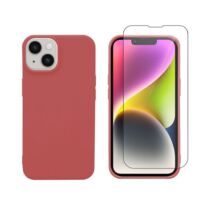 Redshield iPhone 14 TPU & Tempered Glass Red Θήκη Κινητού & Προστατευτικό Οθόνης