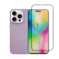 Redshield iPhone 16 Pro Silicone Case with MagSafe & Tempered Glass Purple Σετ - Θήκη Κινητου & Προστατευτικό Οθόνης