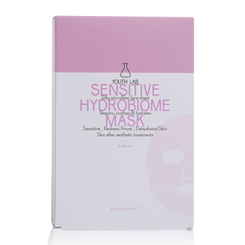 Sensitive Hydrobiome Sheet Mask- Carton with 4PCS - YOUTH LAB Sensitive Hydrobiome Sheet Mask- Carton with 4PCS - YOUTH LAB