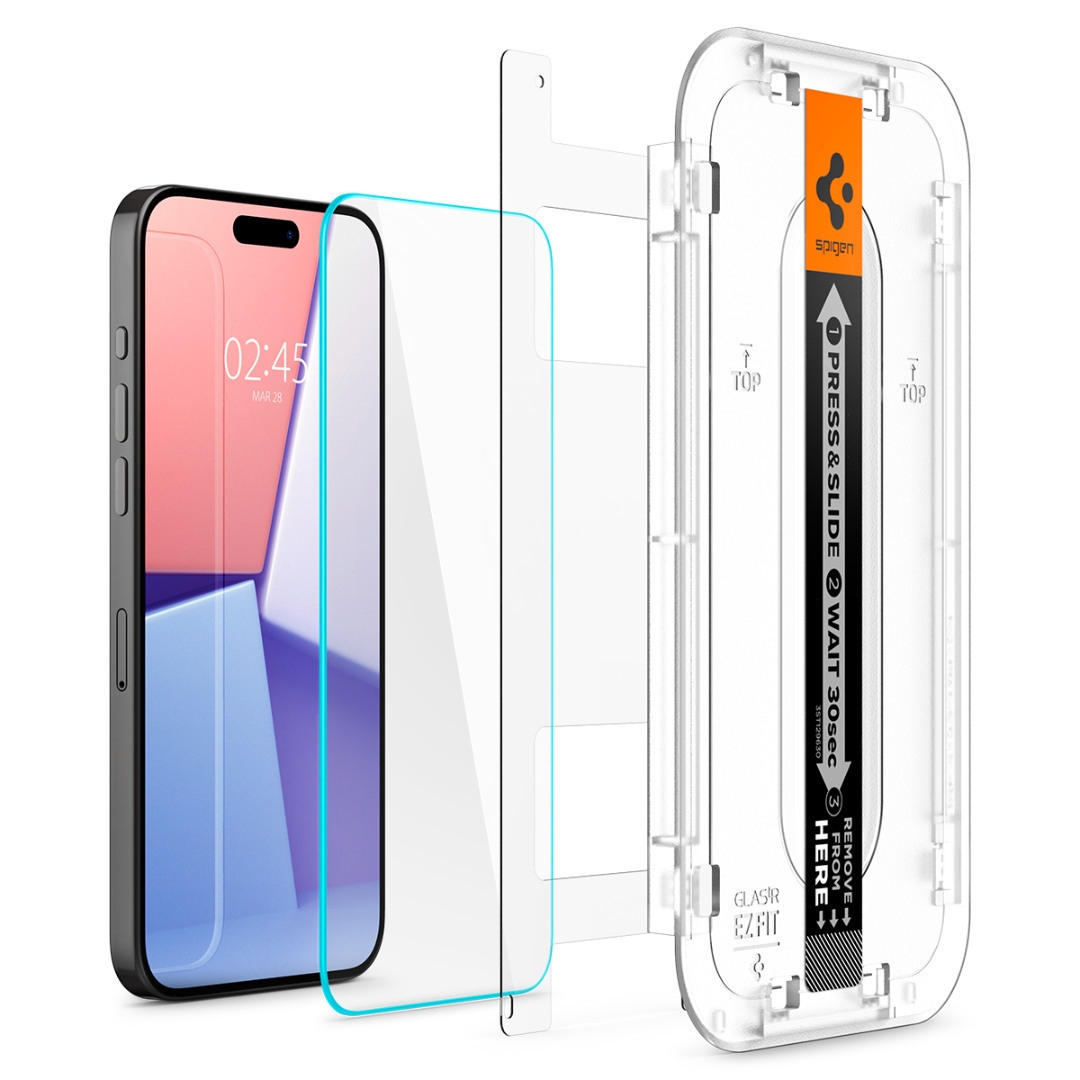 Spigen Tempered Glass GLAS.tR EZ Fit HD - Αντιχαρακτικό Γυαλί Οθόνης Apple iPhone 15 Pro - Clear (AGL06898) Spigen Tempered Glass GLAS.tR EZ Fit HD - Αντιχαρακτικό Γυαλί Οθόνης Apple iPhone 15 Pro - Clear (AGL06898)