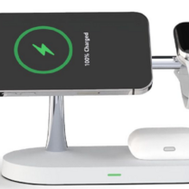 Tech-Protect A12 3 in 1 Wireless Charging Station - Βάση Ασύρματης Φόρτισης MagSafe για iPhone 16 / 15 / 14 / 13 / 12 / Airpods / Apple Watch - 15W - White (6216990211850)