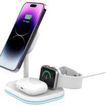 Tech-Protect A27 3 in 1 Magnetic MagSafe Wireless Charger - Βάση Ασύρματης Φόρτισης MagSafe για iPhone 16 / 15 / 14 / 13 / 12 / AirPods / Apple Watch - 10W - White (9490713934647)