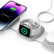 Tech-Protect A32 3 in 1 Wireless Charger - Αναδιπλούμενος Μαγνητικός Ασύρματος Φορτιστής MagSafe για iPhone 16 / 15 / 14 / 13 / 12 / Airpods / Apple Watch - 15W - Grey (5906302308255)
